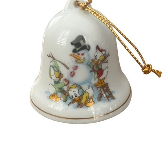 Grolier Disney Huey, Dewey, and Louie Christmas Porcelain Bell Ornament 1993 - Picture 1 of 4